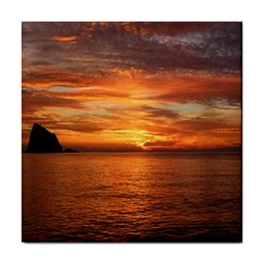 Sunset Sea Afterglow Boot Tile Coasters
