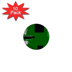 Raspberry Pi 3 Vector 1  Mini Buttons (10 Pack)  by Nexatart