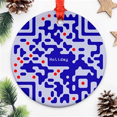 Qr Code Congratulations Ornament (round) by Nexatart