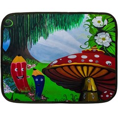Kindergarten Painting Wall Colorful Double Sided Fleece Blanket (mini)  by Nexatart