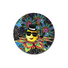Abstract Digital Art Magnet 3  (round)