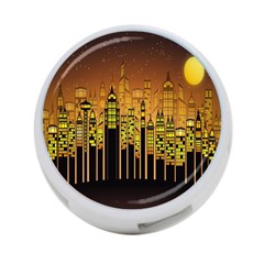 Buildings Skyscrapers City 4-port Usb Hub (two Sides) 