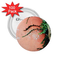 Background Stone Wall Pink Tree 2 25  Buttons (100 Pack) 