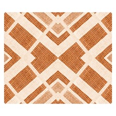 Fabric Textile Tan Beige Geometric Double Sided Flano Blanket (small) 
