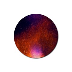 Fire Radio Spark Fire Geiss Rubber Round Coaster (4 Pack) 