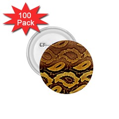 Golden Patterned Paper 1 75  Buttons (100 Pack)  by Nexatart