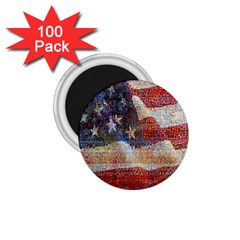 Grunge United State Of Art Flag 1 75  Magnets (100 Pack)  by Nexatart