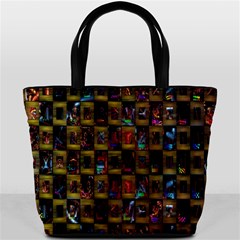 Kaleidoscope Pattern Abstract Art Bucket Bags by Nexatart
