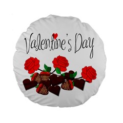 Valentine s Day Gift Standard 15  Premium Flano Round Cushions by Valentinaart