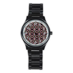 Plot Texture Background Stamping Stainless Steel Round Watch by Nexatart