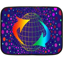Recycling Arrows Circuit Double Sided Fleece Blanket (mini) 