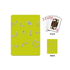 Arrow Line Sign Circle Flat Curve Playing Cards (mini)  by Amaryn4rt