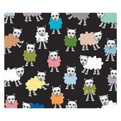 Sheep Cartoon Colorful Double Sided Flano Blanket (small) 
