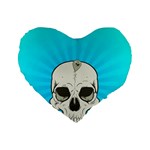 Skull Ball Line Schedule Standard 16  Premium Heart Shape Cushions Front