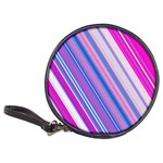 Line Obliquely Pink Classic 20-CD Wallets Front