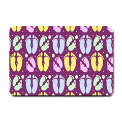 Baby Feet Patterned Backing Paper Pattern Small Doormat  by Simbadda