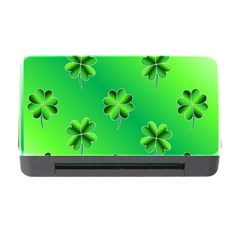 Shamrock Green Pattern Design Memory Card Reader With Cf by Simbadda