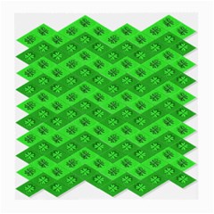 Shamrocks 3d Fabric 4 Leaf Clover Medium Glasses Cloth (2-side) by Simbadda