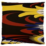 Peacock Abstract Fractal Large Flano Cushion Case (Two Sides) Back