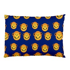 Monkeys Seamless Pattern Pillow Case by Simbadda