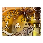 Symbols On Gradient Background Embossed Double Sided Flano Blanket (Mini)  35 x27  Blanket Front