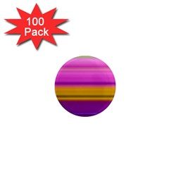Stripes Colorful Background Colorful Pink Red Purple Green Yellow Striped Wallpaper 1  Mini Magnets (100 Pack)  by Simbadda