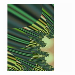 A Feathery Sort Of Green Image Shades Of Green And Cream Fractal Small Garden Flag (two Sides) by Simbadda