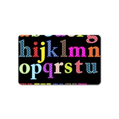 Alphabet Letters Colorful Polka Dots Letters In Lower Case Magnet (name Card) by Simbadda