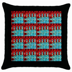 Architectural Abstract Pattern Throw Pillow Case (black) by Simbadda