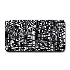 Plaid Black White Medium Bar Mats by Mariart