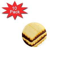 Sandwich Biscuit Chocolate Bread 1  Mini Magnet (10 Pack)  by Mariart