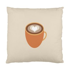 Artin Coffee Chocolate Brown Heart Love Standard Cushion Case (one Side) by Mariart
