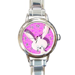 Easter Bunny  Round Italian Charm Watch