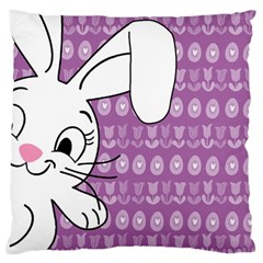 Easter Bunny  Large Flano Cushion Case (one Side)