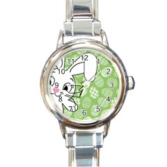 Easter Bunny  Round Italian Charm Watch