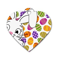 Easter Bunny  Dog Tag Heart (one Side)