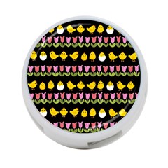 Easter - Chick And Tulips 4-port Usb Hub (two Sides)  by Valentinaart