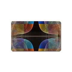 Black Cross With Color Map Fractal Image Of Black Cross With Color Map Magnet (name Card) by Nexatart