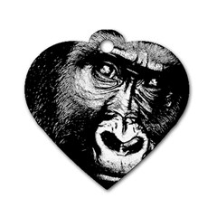 Gorilla Dog Tag Heart (two Sides) by Valentinaart