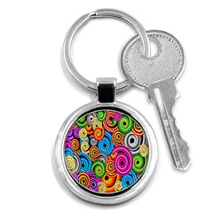 Circle Round Hole Rainbow Key Chains (round)  by Mariart
