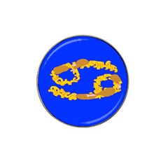 Illustrated 69 Blue Yellow Star Zodiac Hat Clip Ball Marker (4 Pack) by Mariart