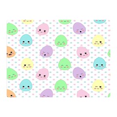 Egg Easter Smile Face Cute Babby Kids Dot Polka Rainbow Double Sided Flano Blanket (mini)  by Mariart