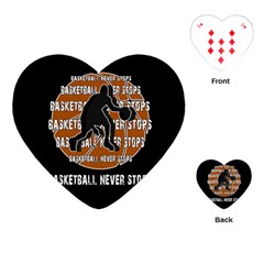 Basketball Never Stops Playing Cards (heart) 