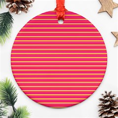 Decorative Lines Pattern Round Ornament (two Sides) by Valentinaart