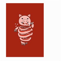 Red Stupid Self Eating Gluttonous Pig Large Garden Flag (two Sides) by CreaturesStore