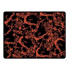 Skull Pattern Double Sided Fleece Blanket (small)  by ValentinaDesign