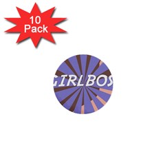 Girlboss Light Line Wave Chevron 1  Mini Buttons (10 Pack)  by Mariart