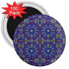 Colorful Ethnic Design 3  Magnets (100 Pack) by dflcprints