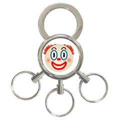Clown Funny Make Up Whatsapp 3-ring Key Chains by Nexatart