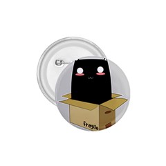 Black Cat In A Box 1 75  Buttons by Catifornia